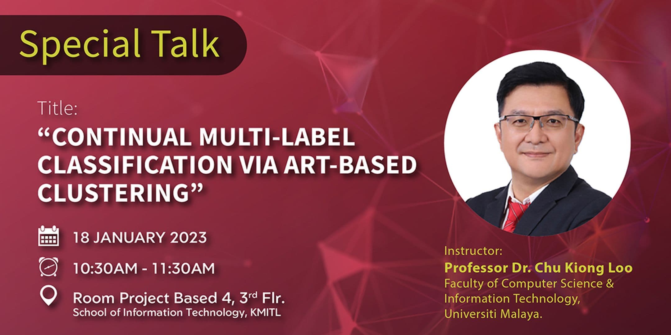 Invitation to attend a special talk